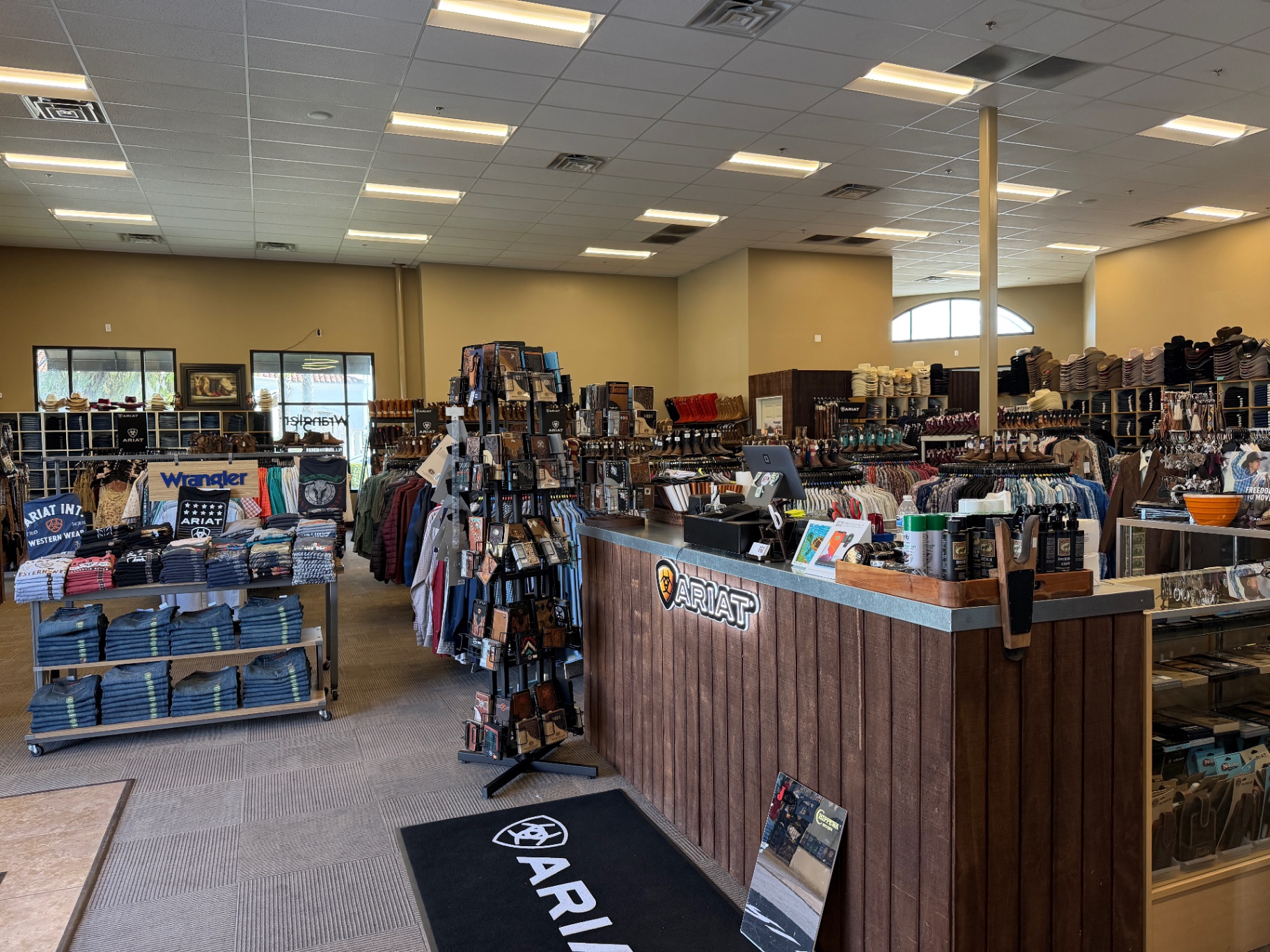 Inside Santa Maria Western Wear — boots, hats and apparel